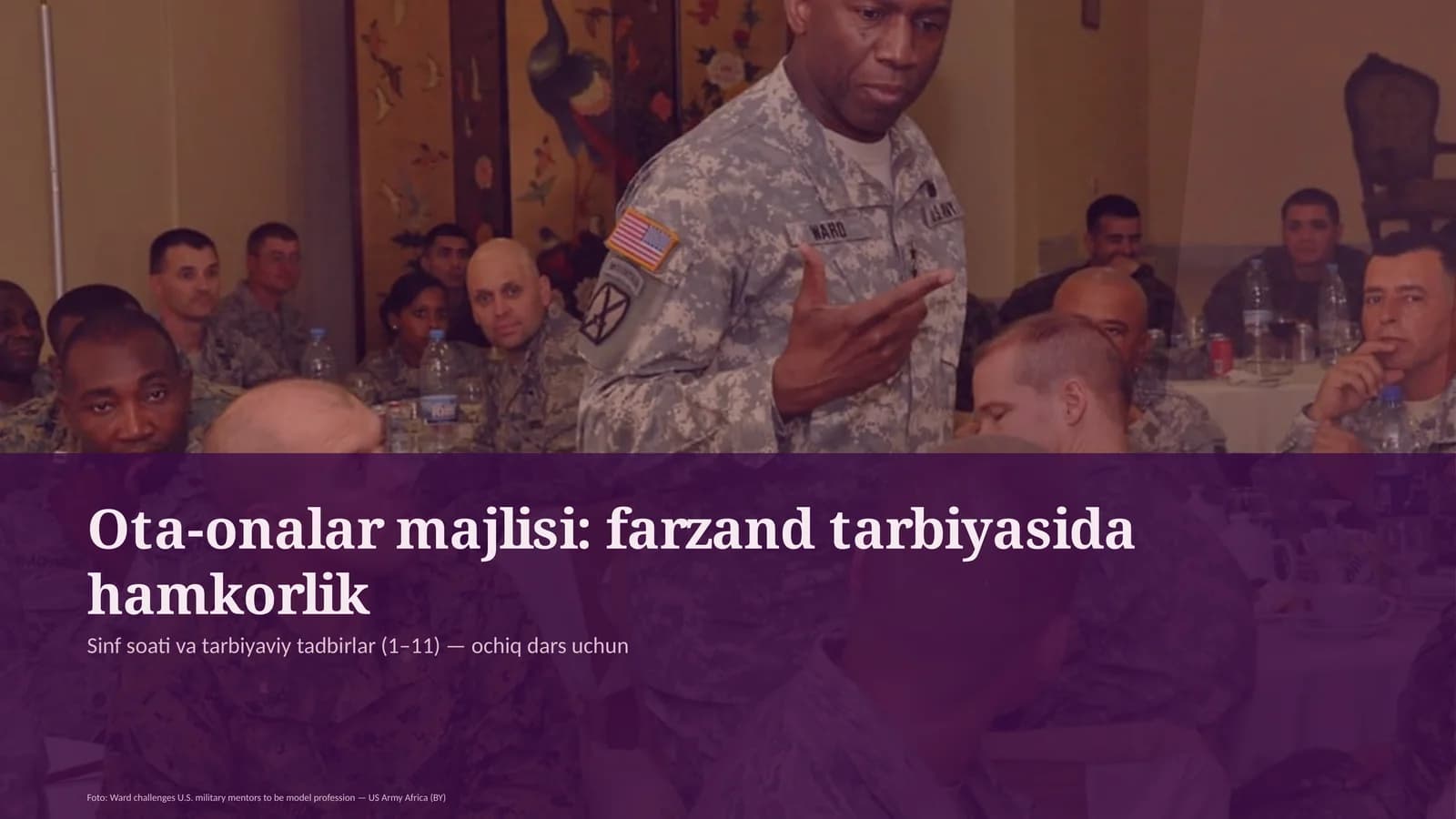 Sinf soati va tarbiyaviy tadbirlar