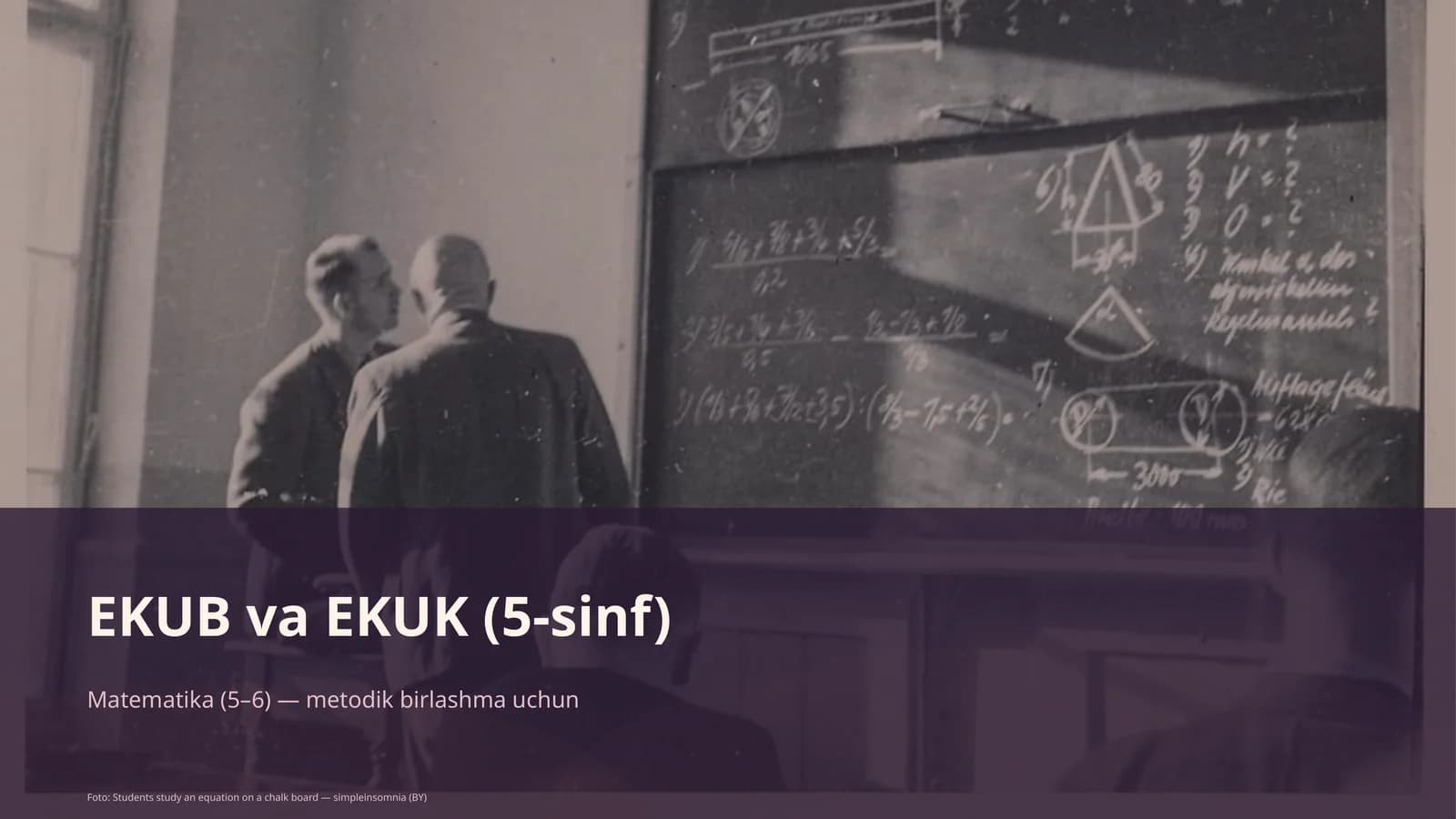 EKUB va EKUK (5-sinf)
