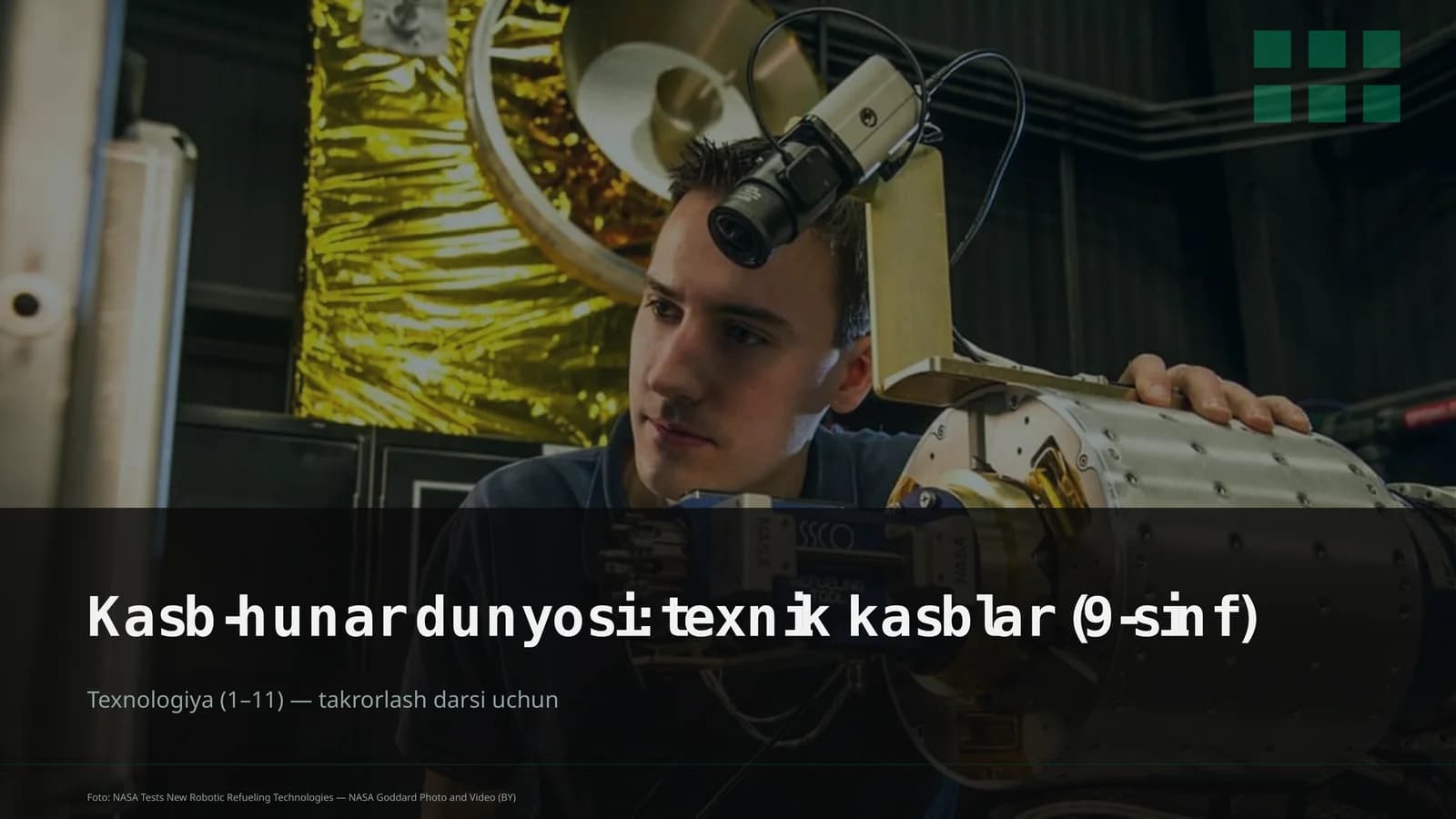 Kasb-hunar dunyosi: texnik kasblar (9-sinf)