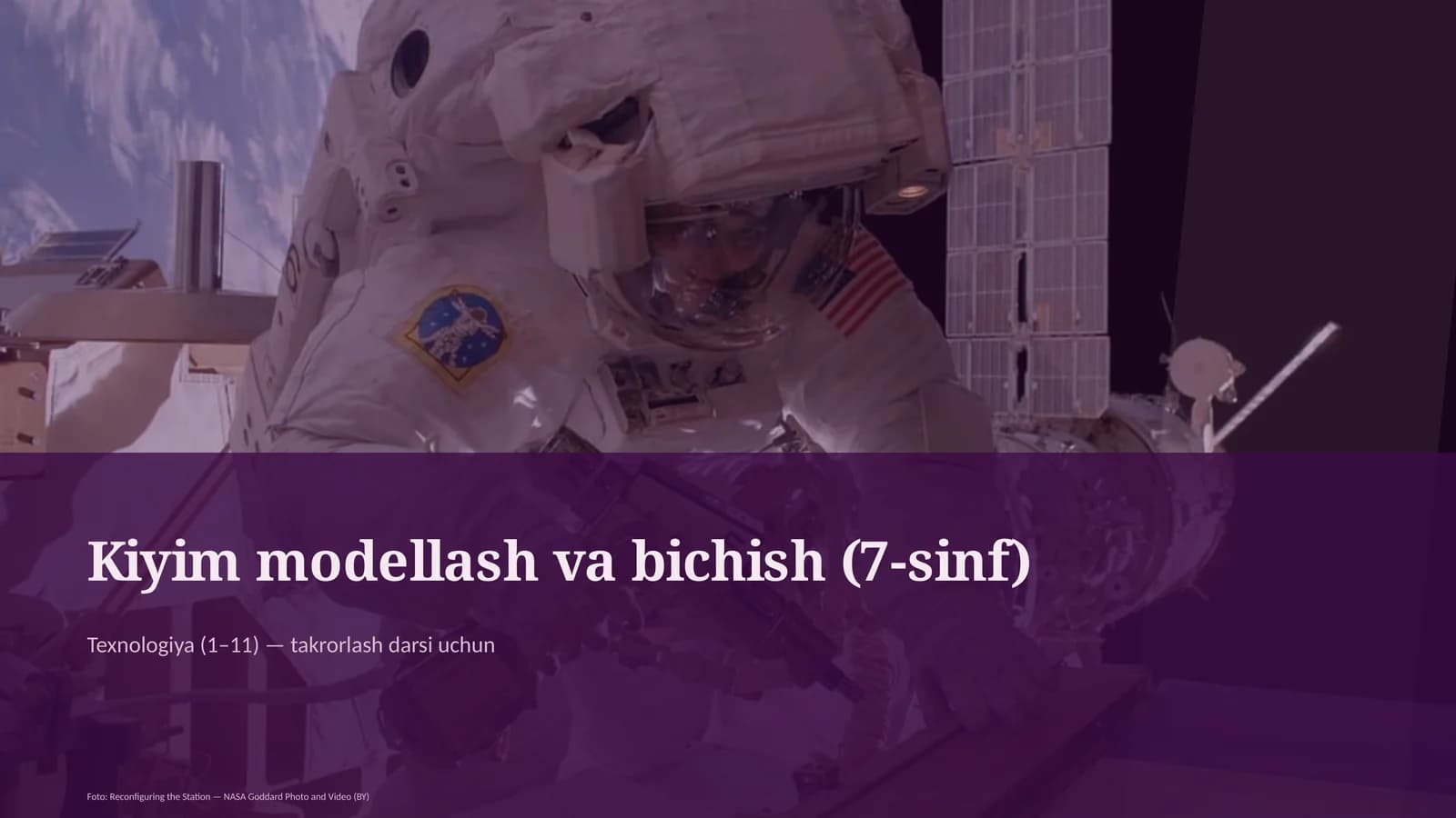 Kiyim modellash va bichish (7-sinf)