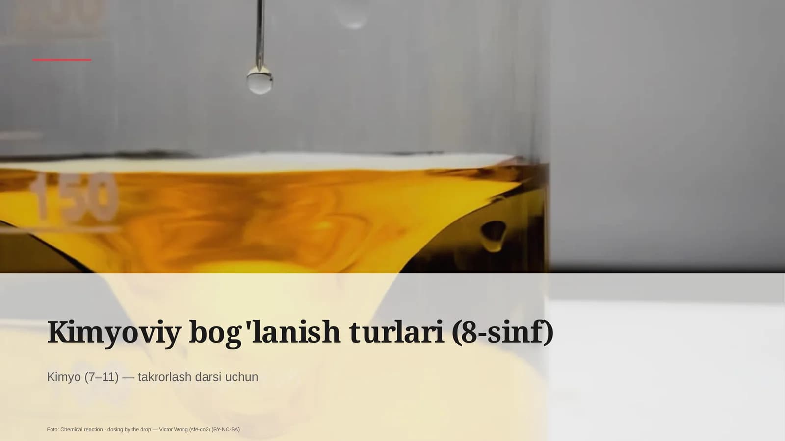 Kimyoviy bog'lanish turlari (8-sinf)