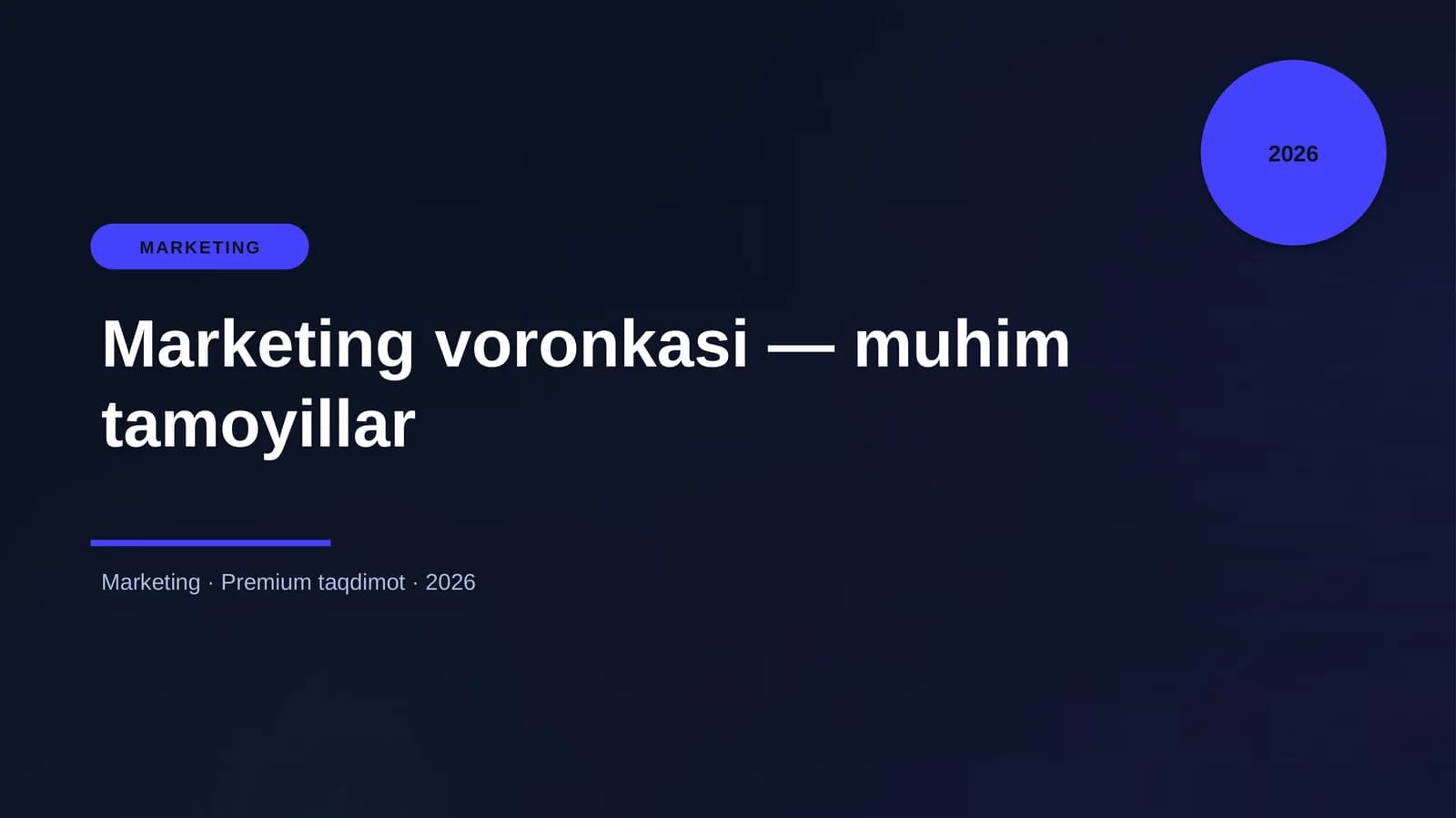 Marketing voronkasi — muhim tamoyillar