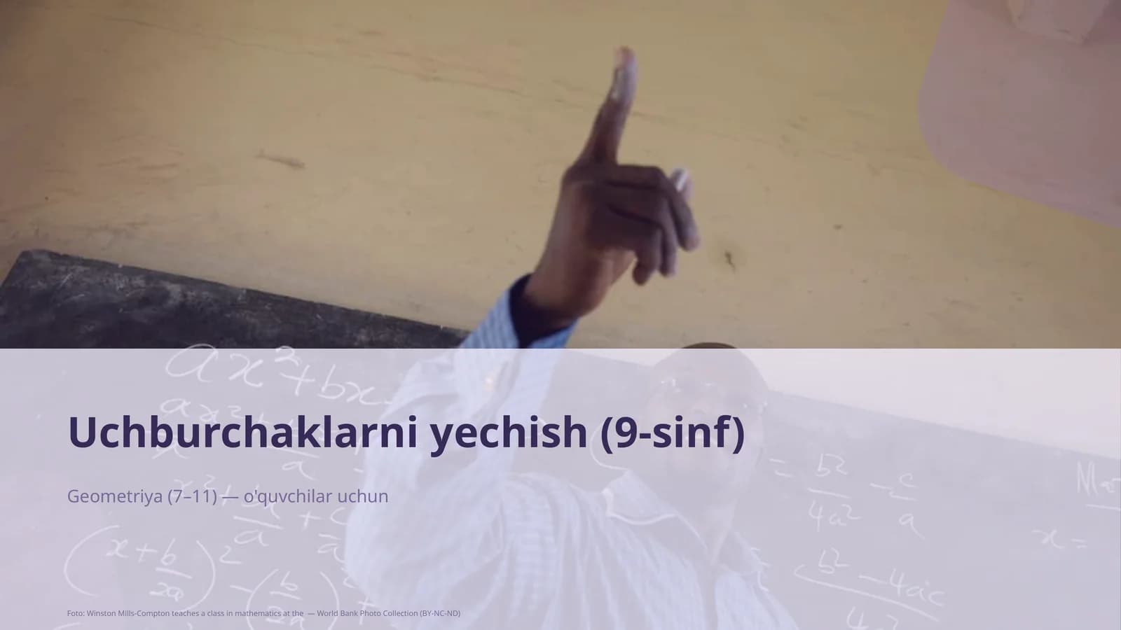 Uchburchaklarni yechish (9-sinf)