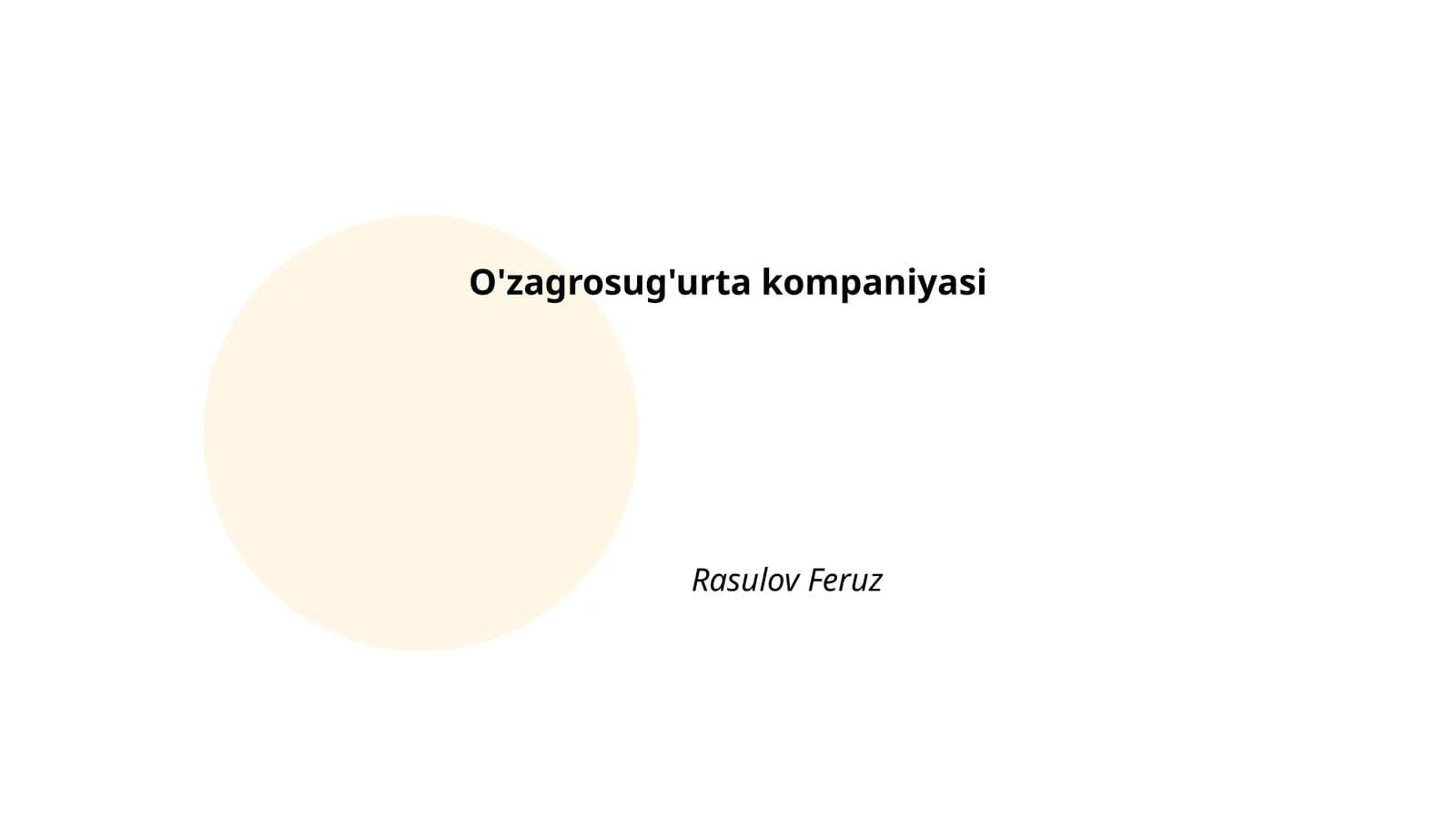 O'zagrosug'urta kompaniyasi tarixi
