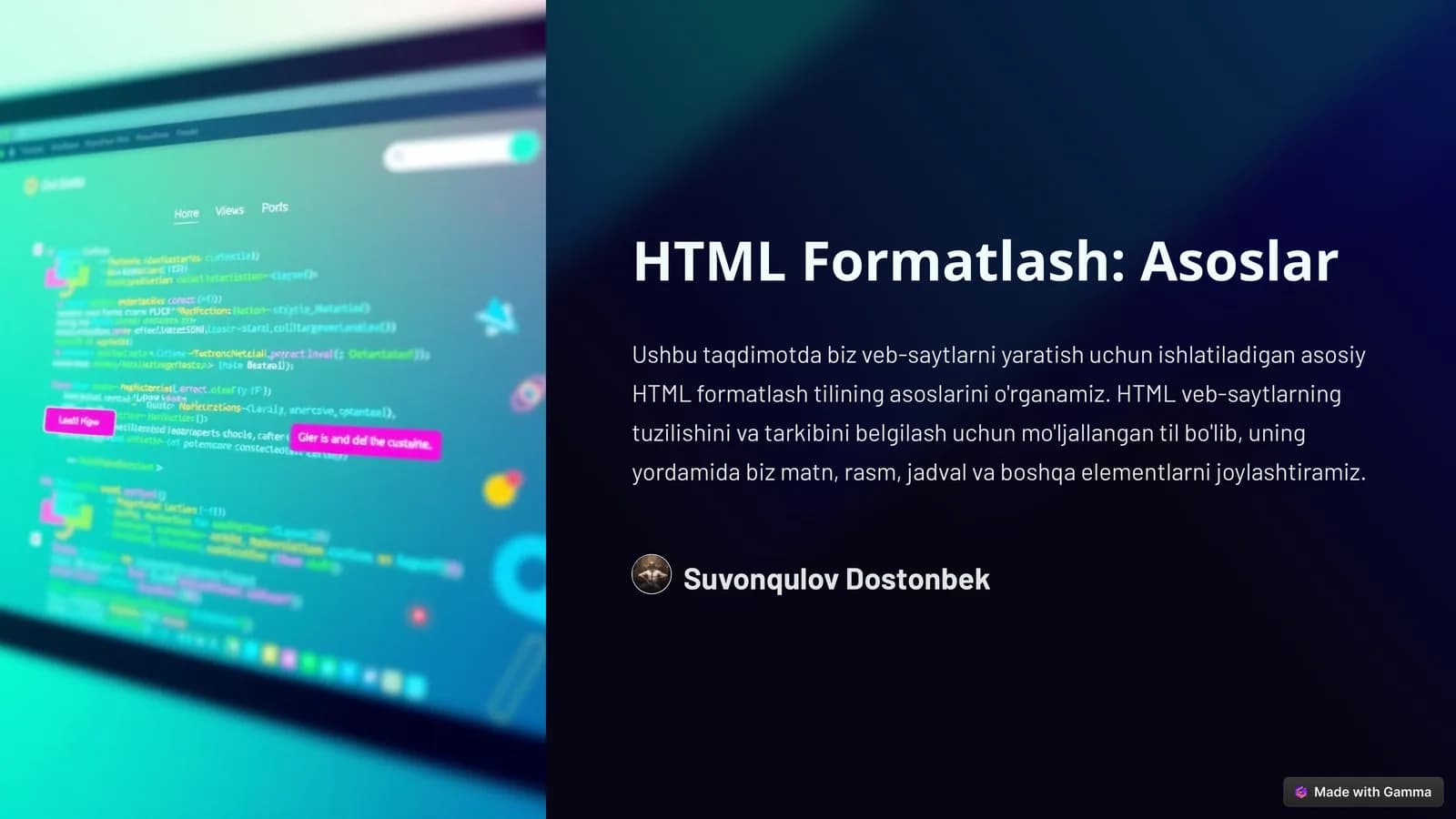 HTML Formatlash: Asoslar