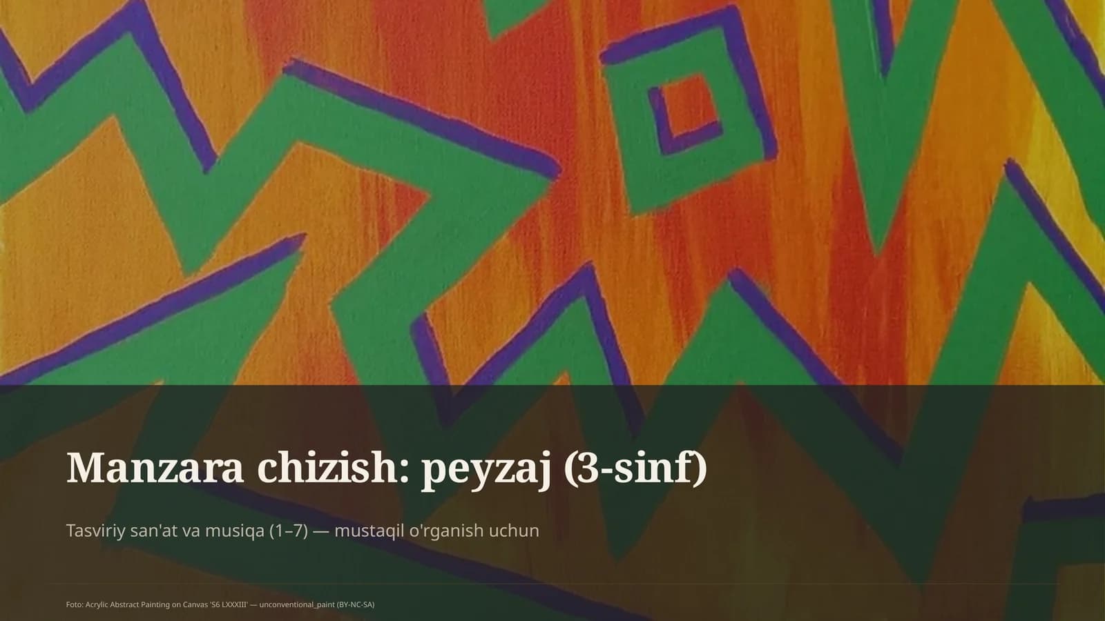 Manzara chizish: peyzaj (3-sinf)