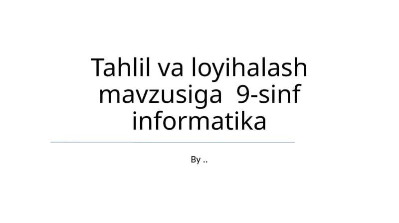 9-sinf informatika