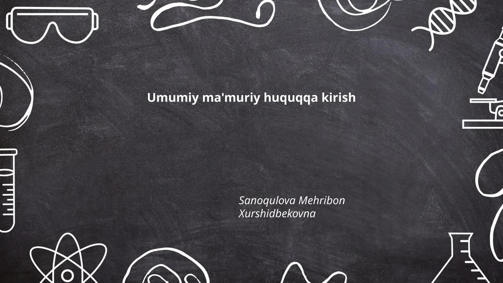 Umumiy ma'muriy huquqqa kirish