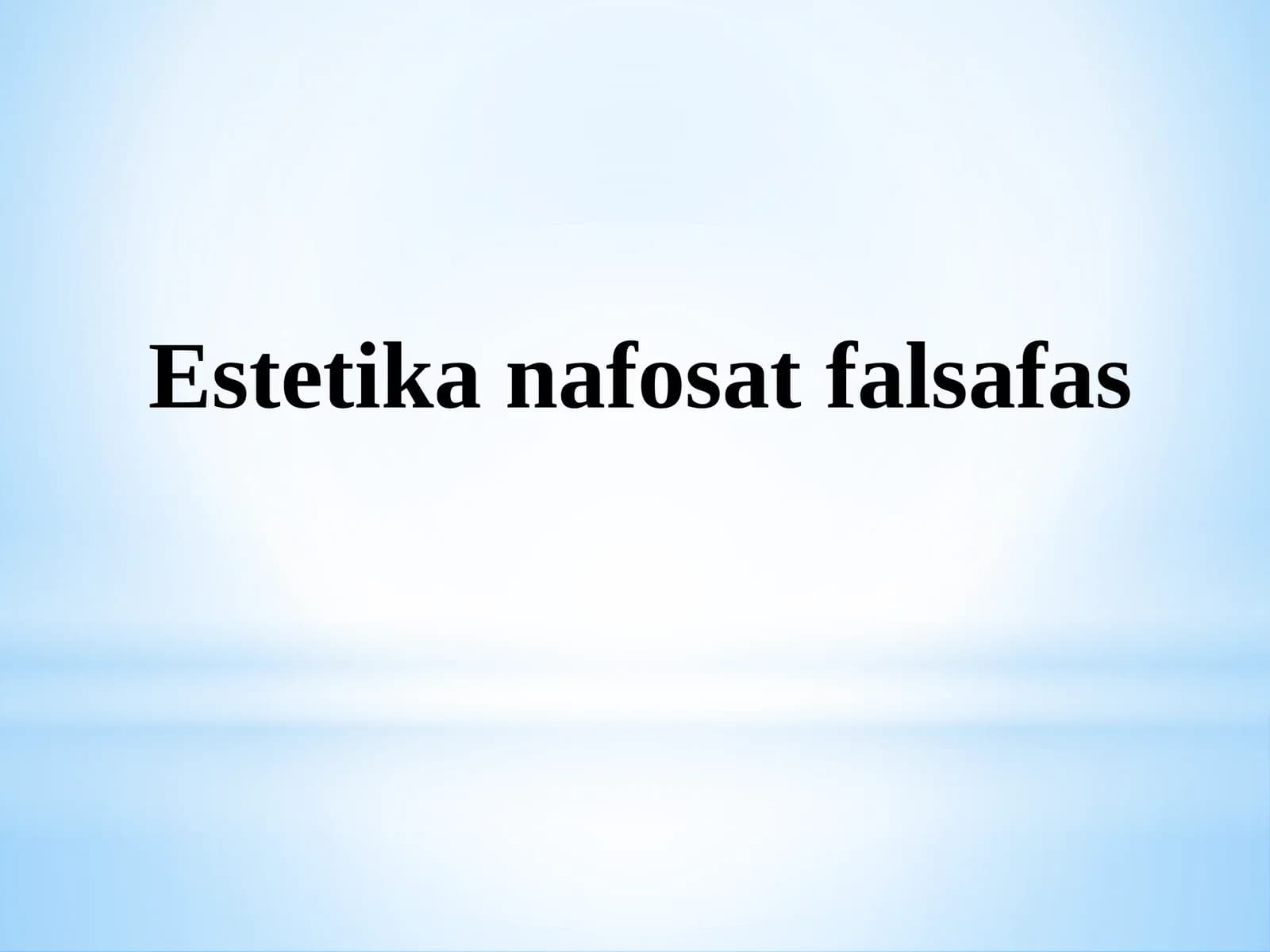 Estetikanafosatfalsafas