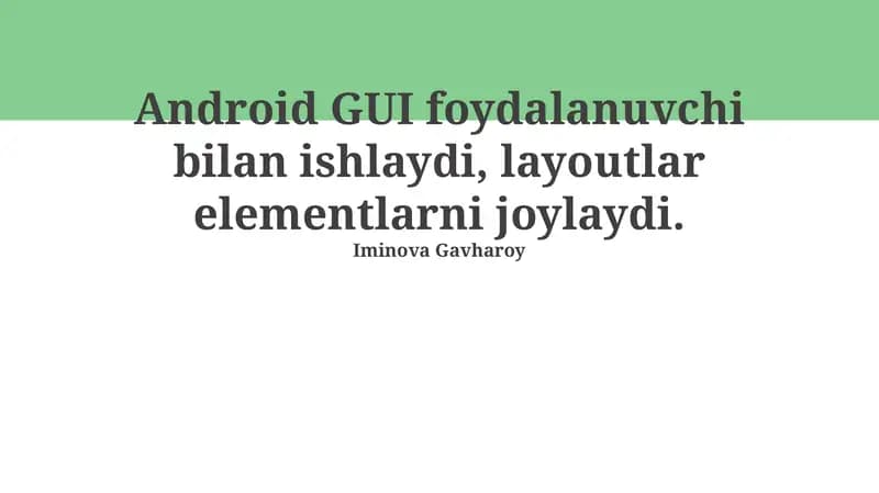 Android GUI