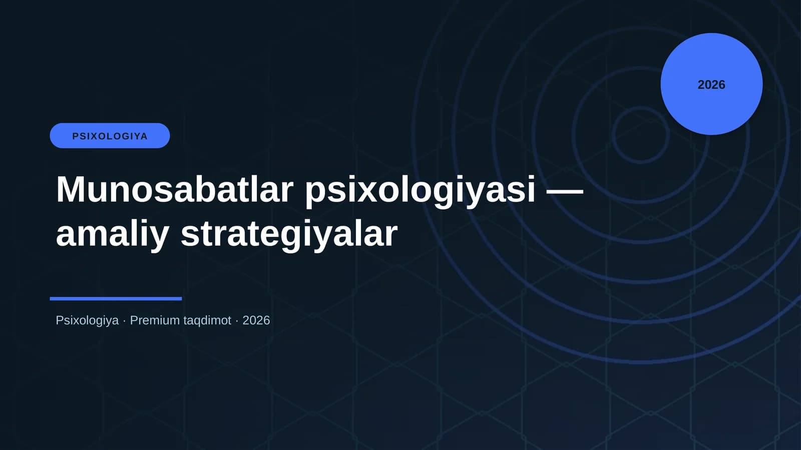 Munosabatlar psixologiyasi — amaliy strategiyalar