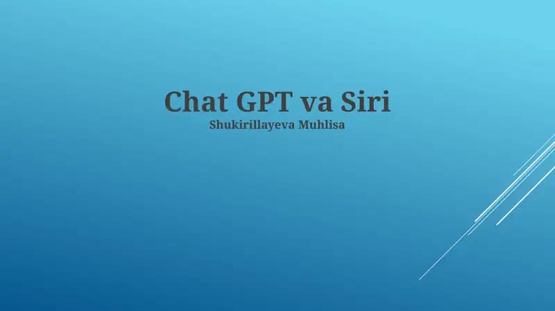 ChatGPT va Siri