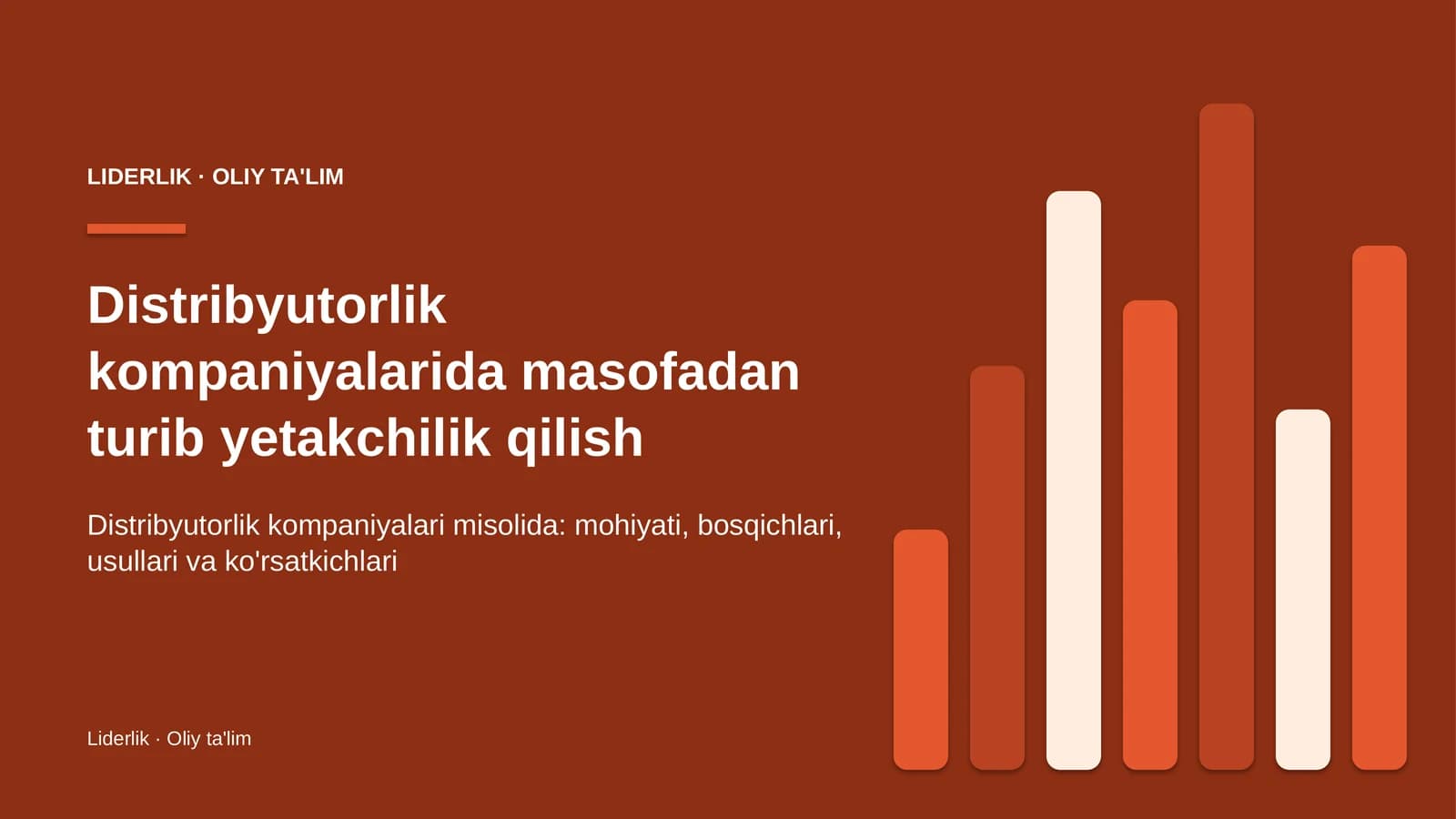 Distribyutorlik kompaniyalarida masofadan turib yetakchilik qilish