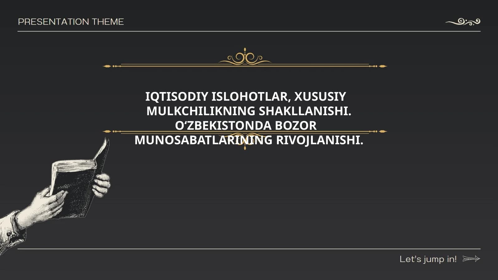 IQTISODIY ISLOHOTLAR, XUSUSIY MULKCHILIKNING SHAKLLANISHI. O‘ZBEKISTONDA BOZOR MUNOSABATLARINING RIVOJLANISHI