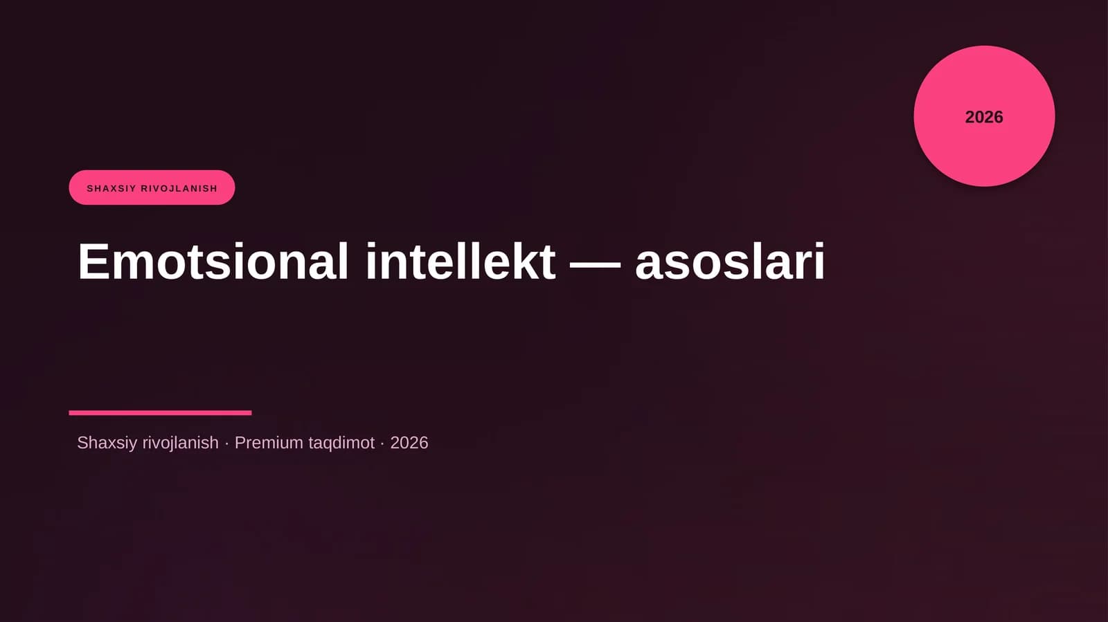 Emotsional intellekt — asoslari