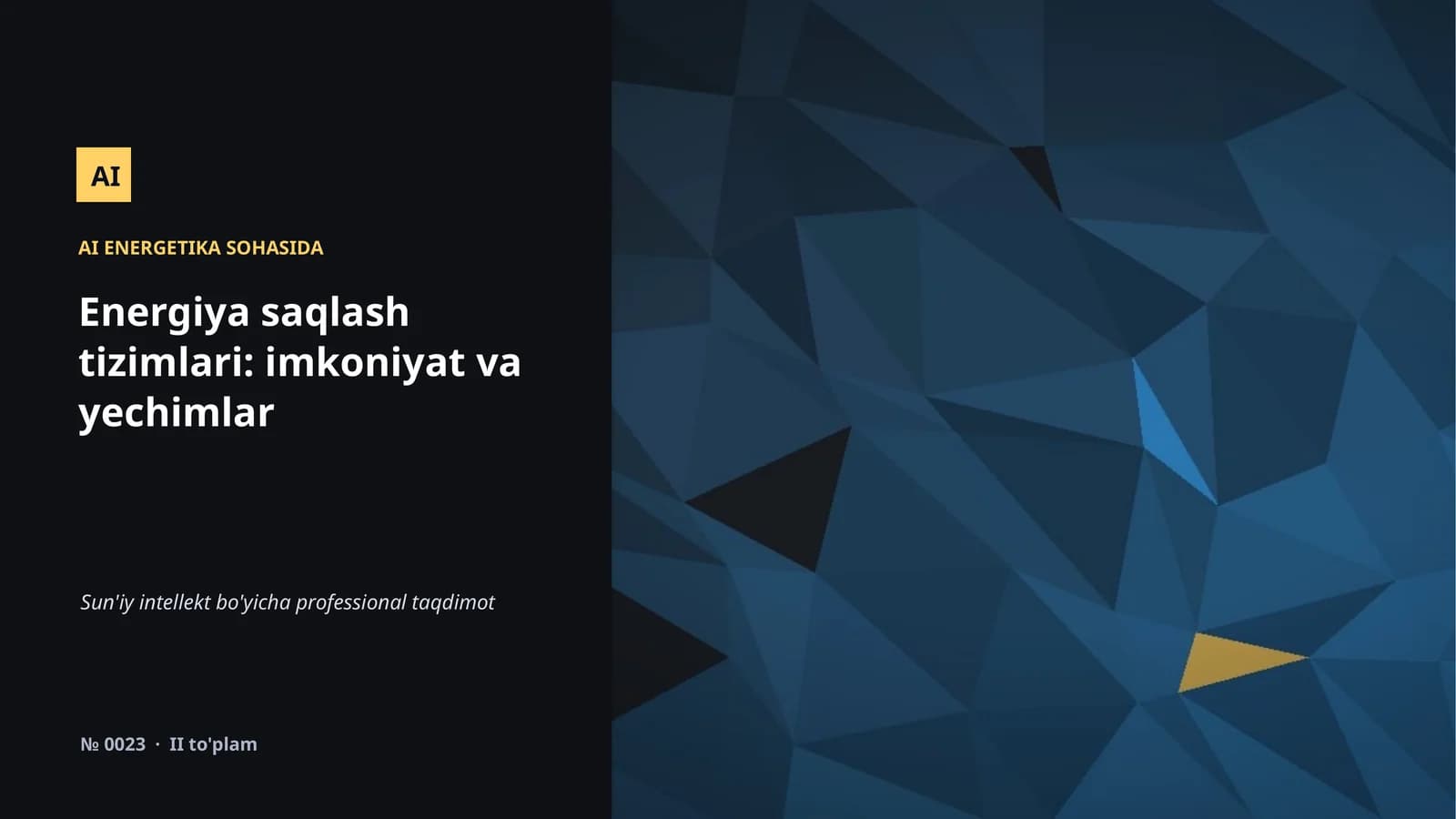AI ENERGETIKA SOHASIDA