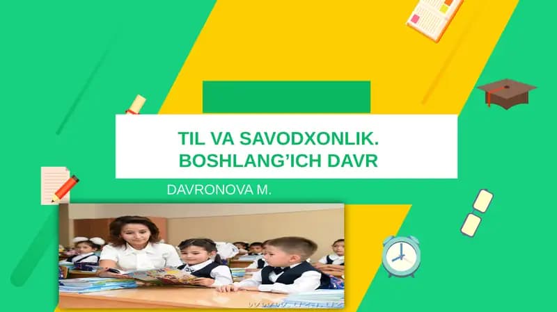 TIL VA SAVODXONLIK