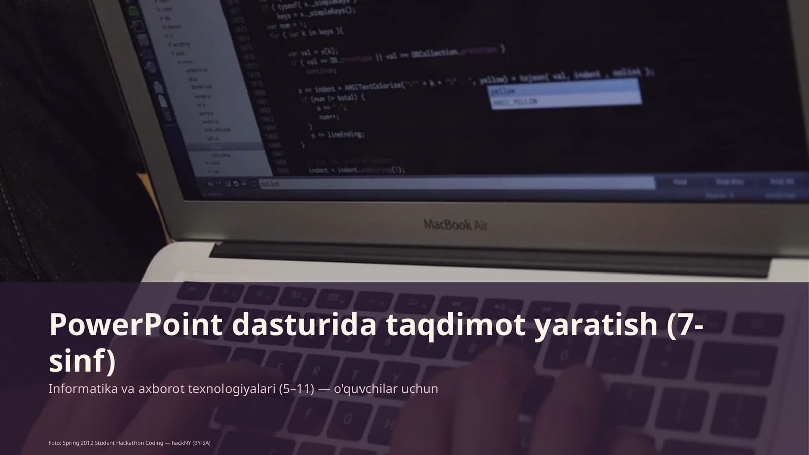 PowerPoint dasturida taqdimot yaratish (7-sinf)