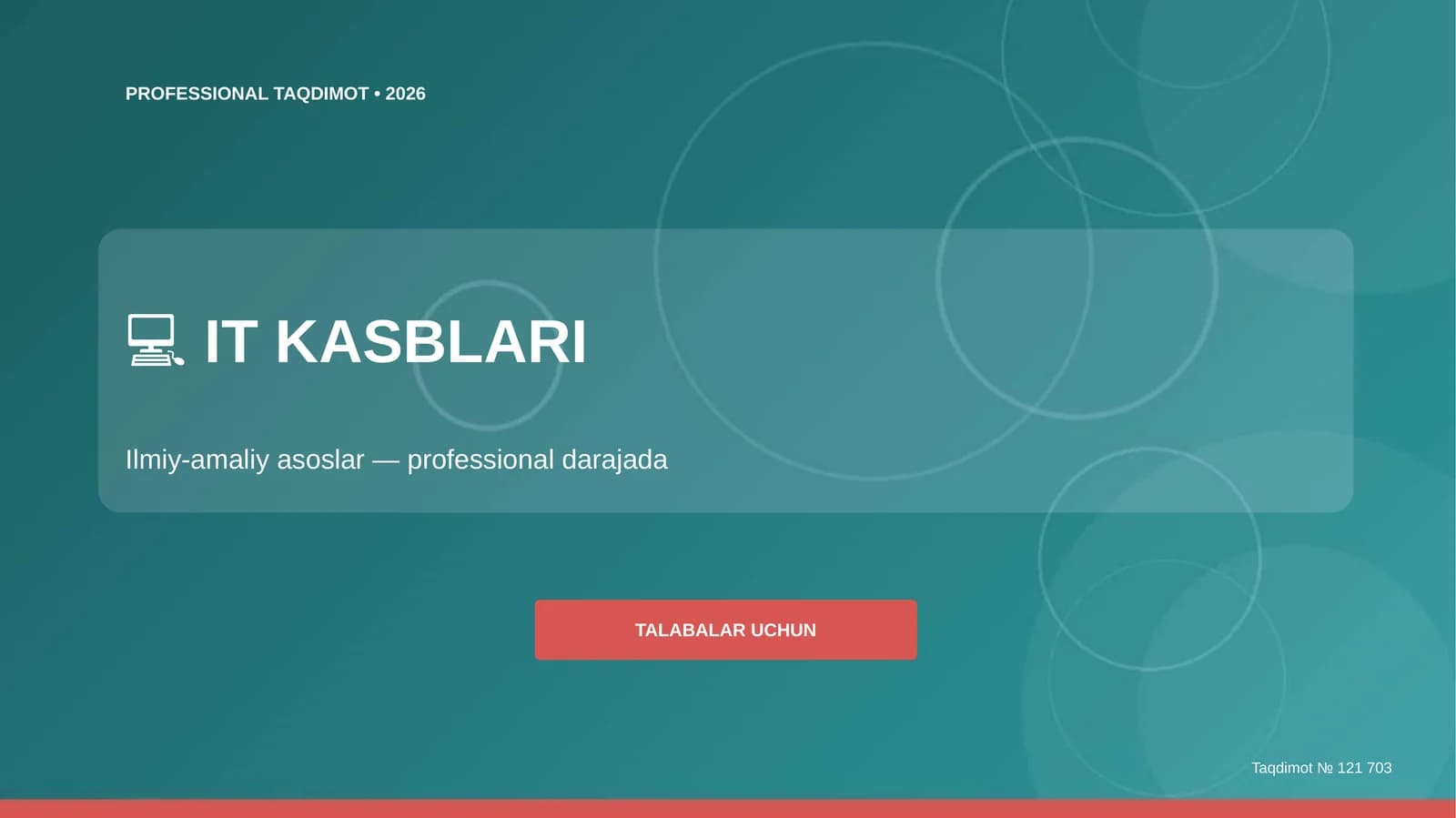 IT Kasblari: Ilmiy-Amaliy Asoslar