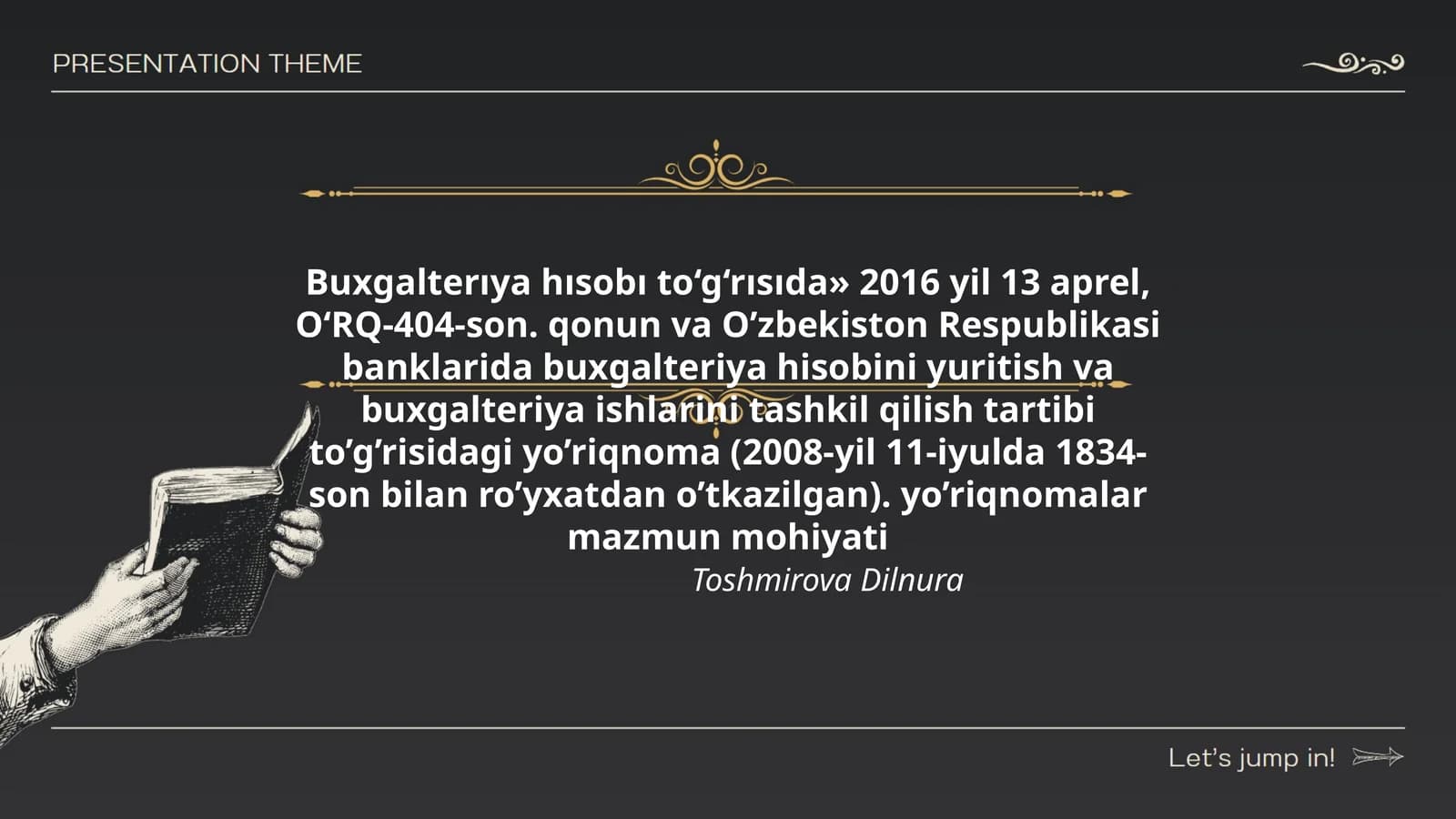 Buxgalteriya hisobi tog'risida yo'riqnoma