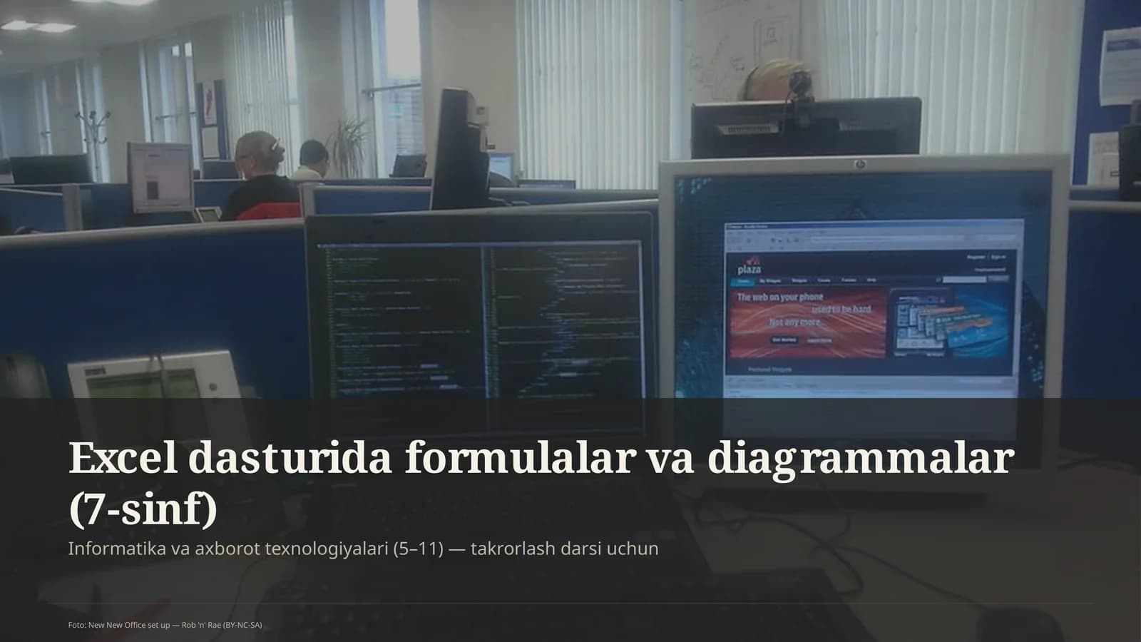 Excel dasturida formulalar va diagrammalar (7-sinf)