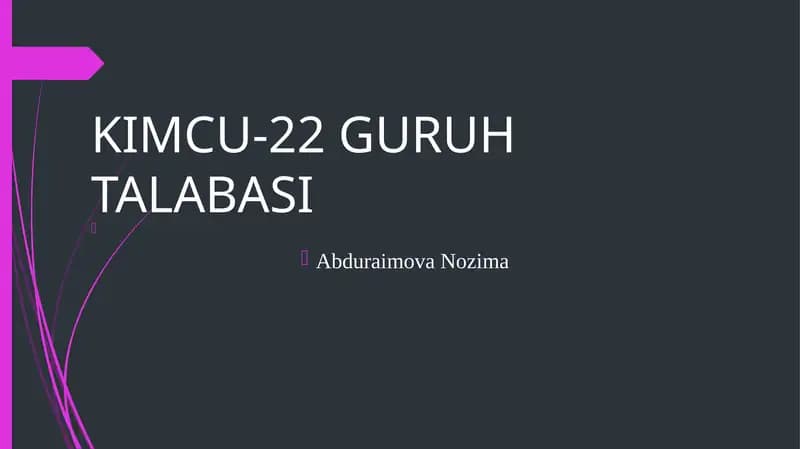 KIMCU-22 GURUHTALABASI