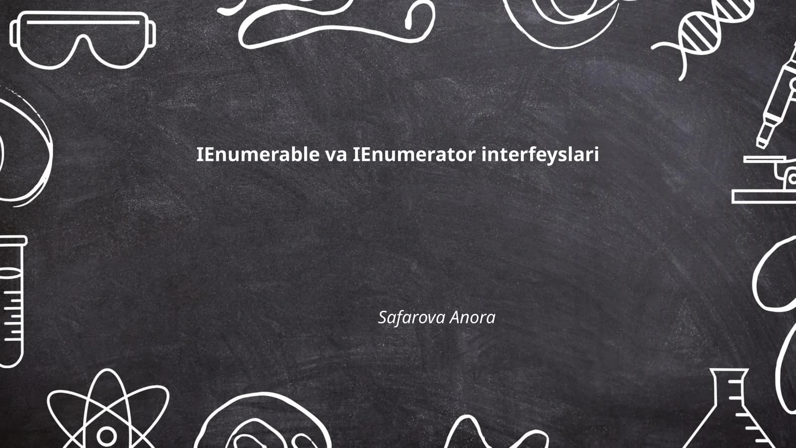 IEnumerable va IEnumerator interfeyslari