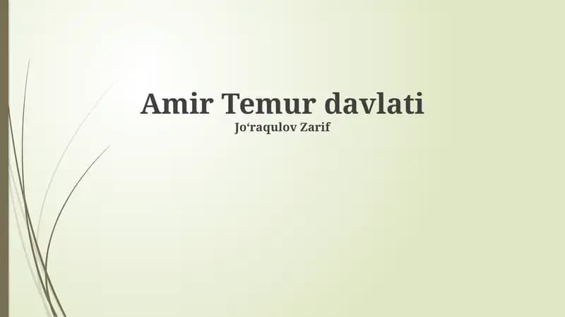 Amir Temur davlati