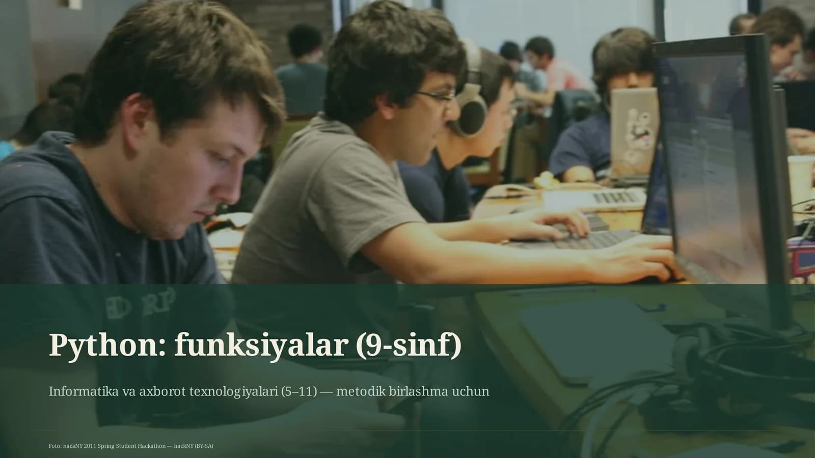 Python: funksiyalar (9-sinf)