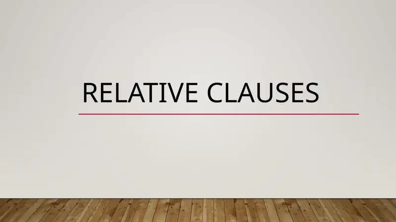 Relative clause ppt Grammatika