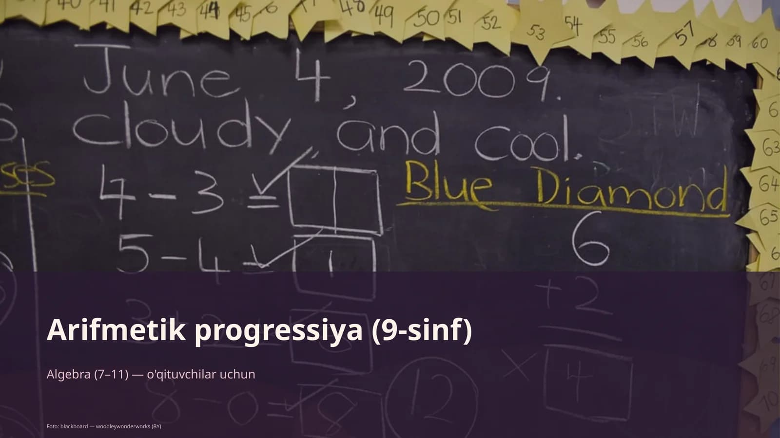 Arifmetik progressiya (9-sinf)