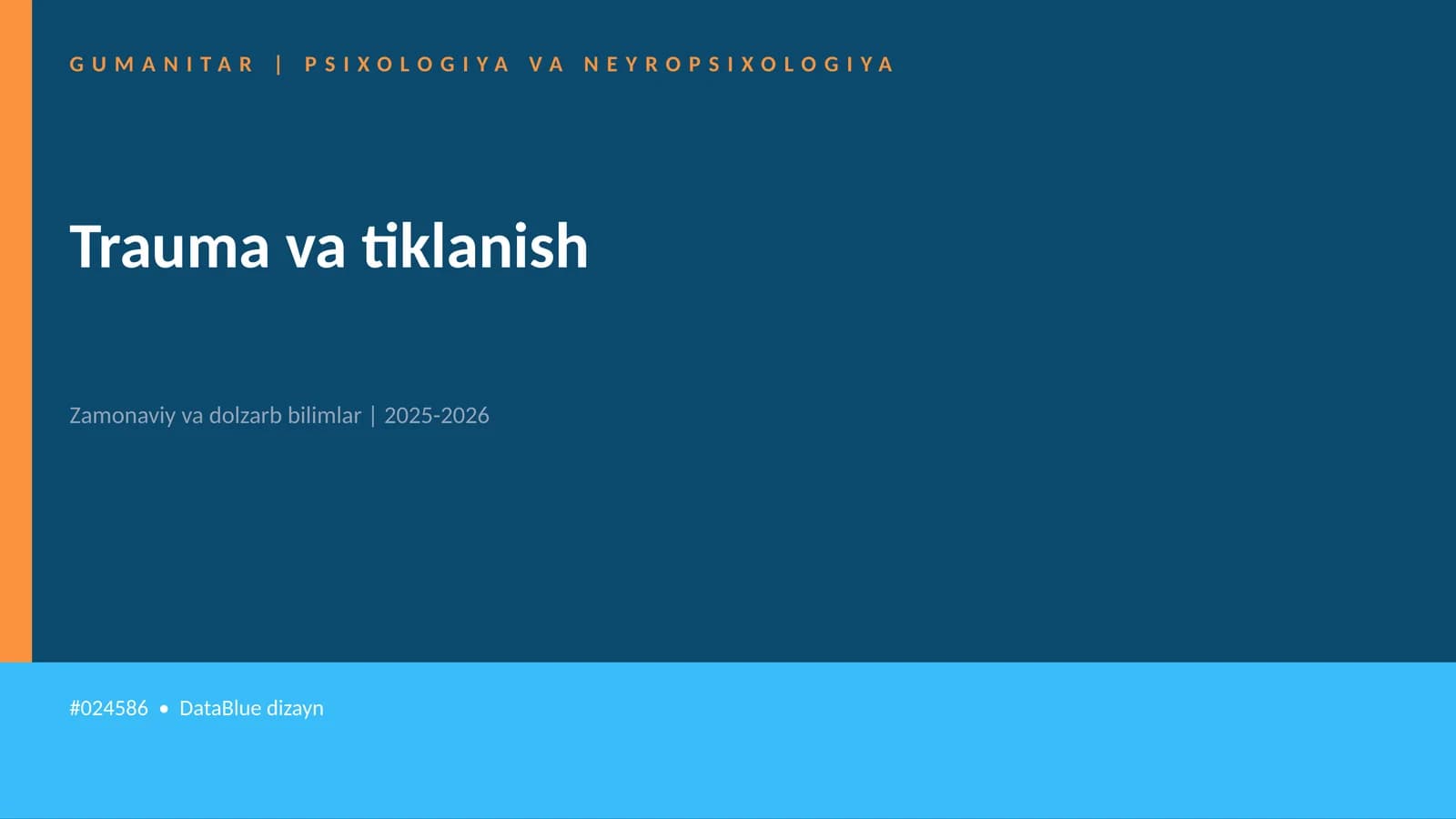 Trauma va tiklanish