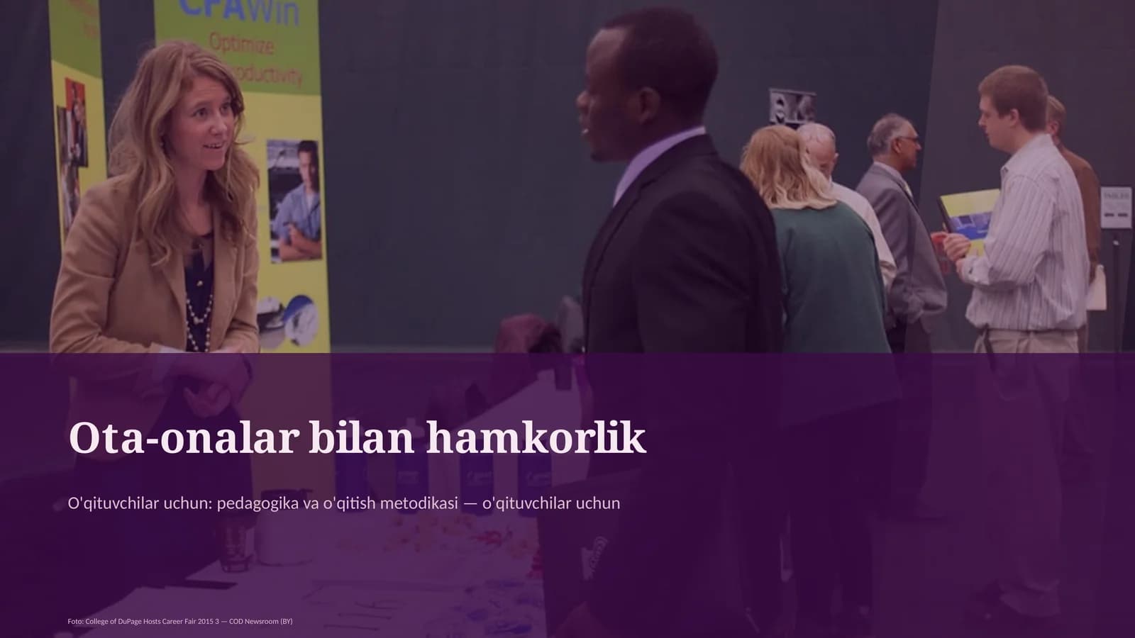 Ta'limiy maqsad: Ota-onalar bilan hamkorlik bo'yicha tayanch tushunchalar