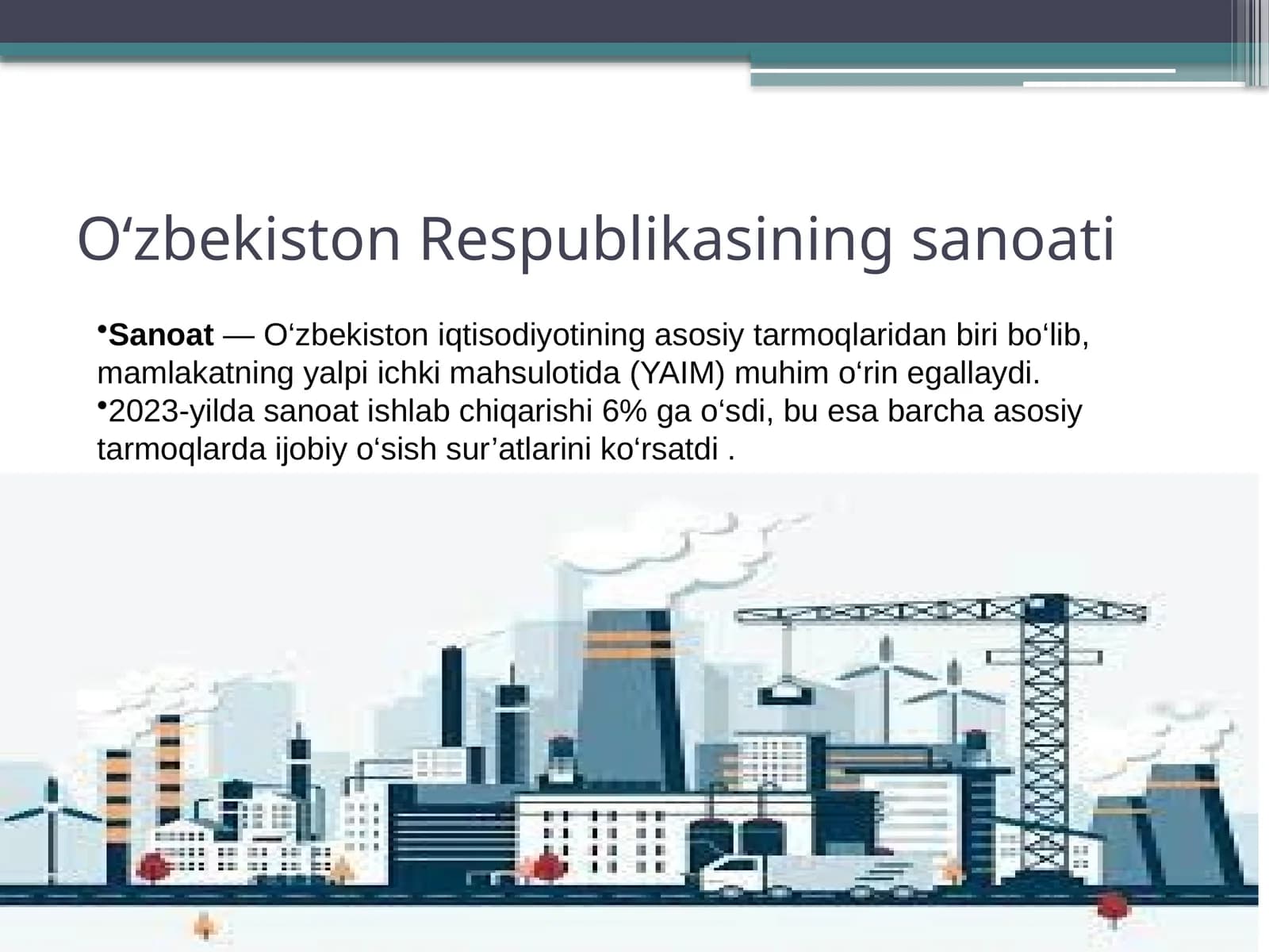 O‘zbekiston Respublikasining sanoati