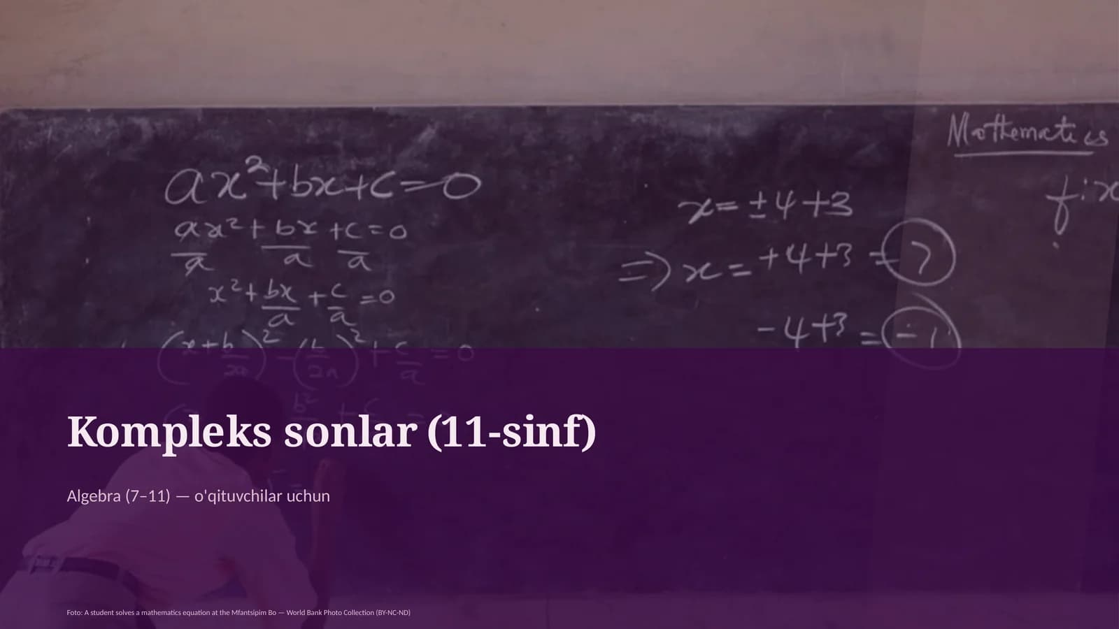 Kompleks sonlar (11-sinf)