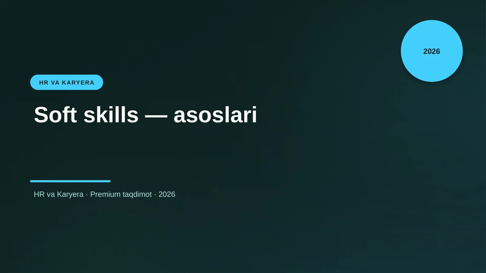 Soft skills — asoslari