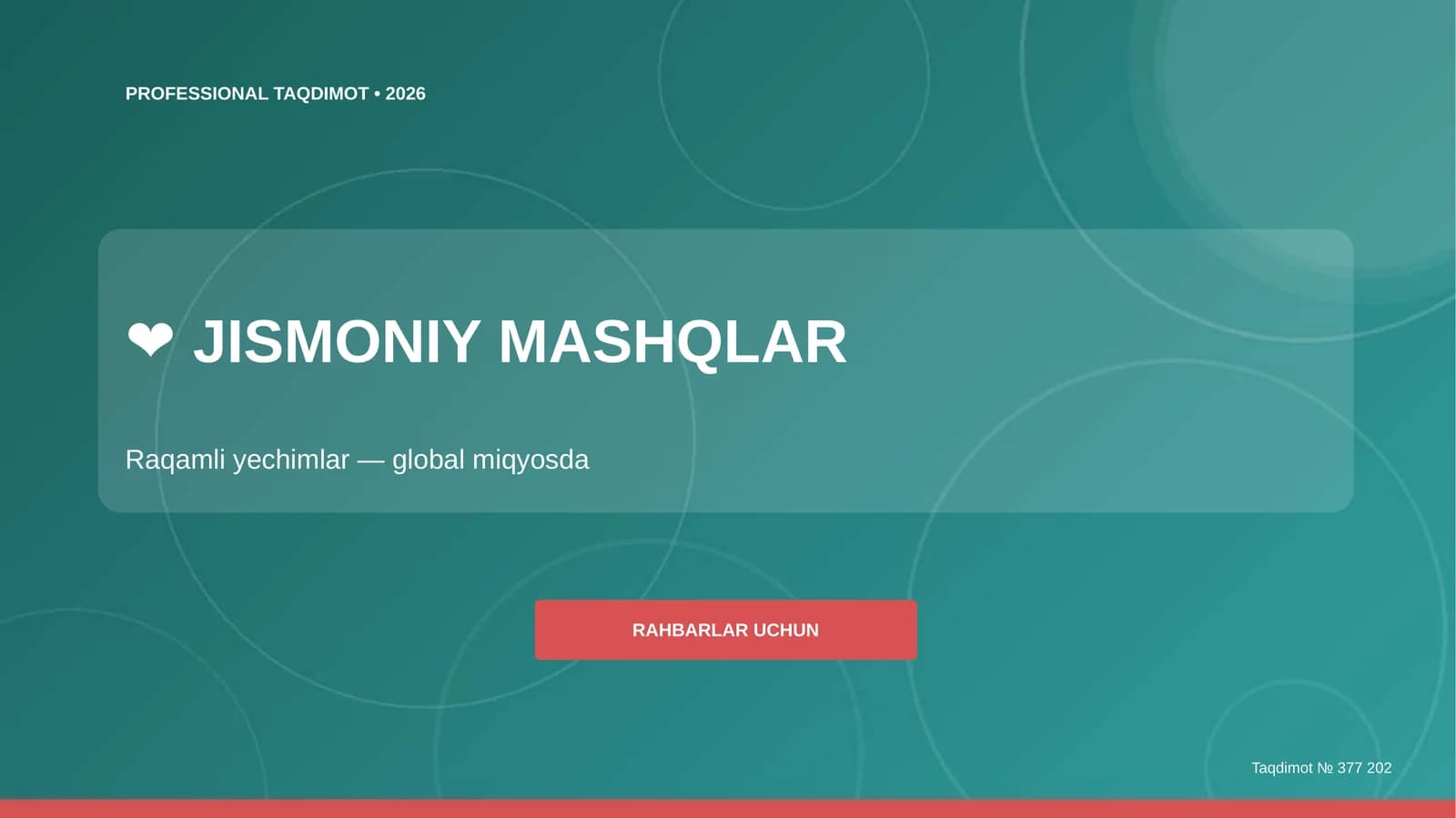 Jismoniy mashqlar: raqamli yechimlar (global miqyosda) [rahbarlar uchun]
