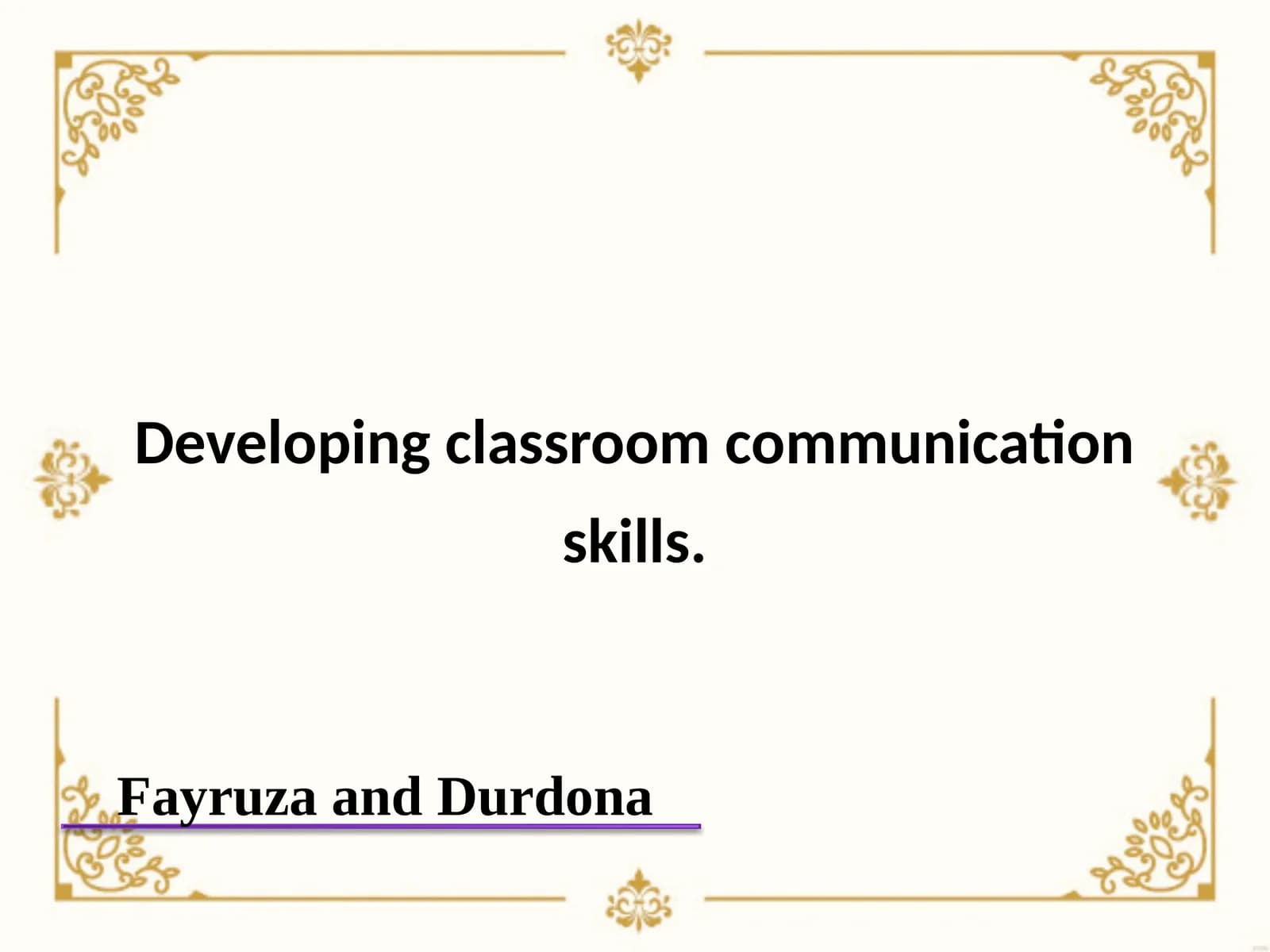 Enhancing Verbal Communication in Classrooms