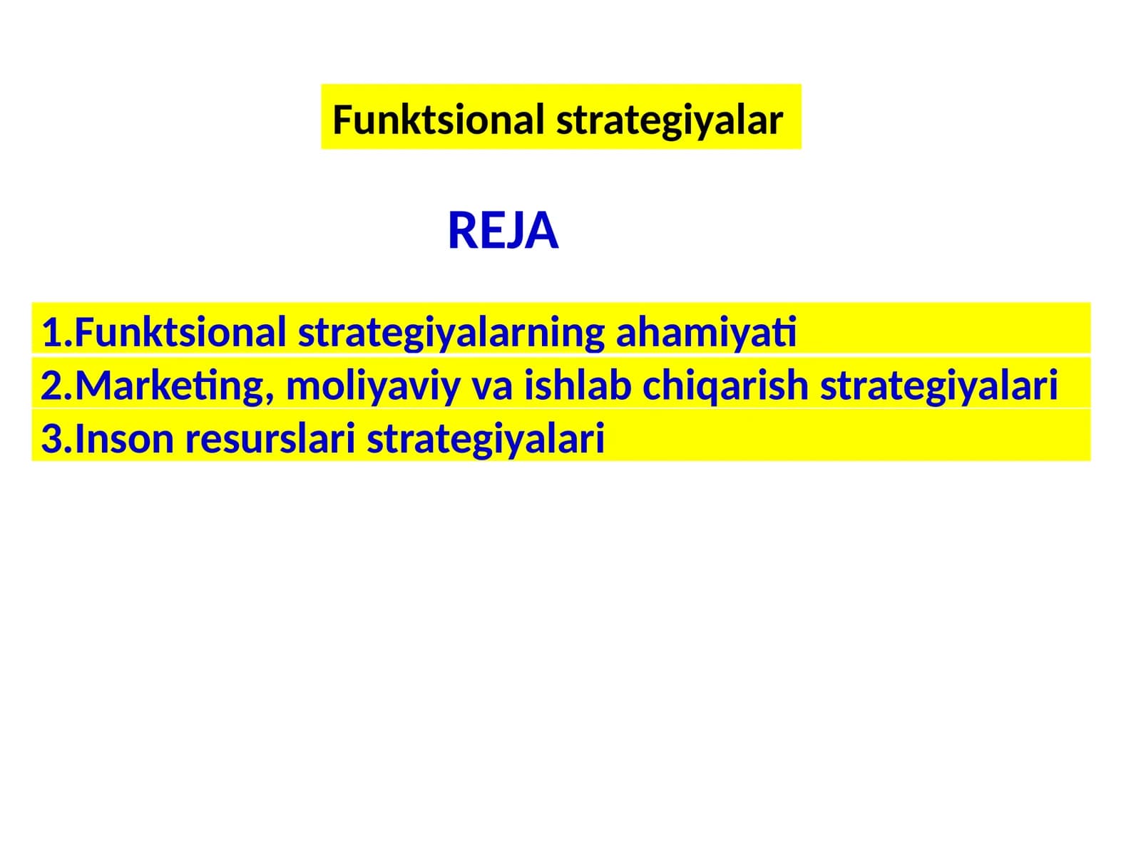 Funksional strategiyalar