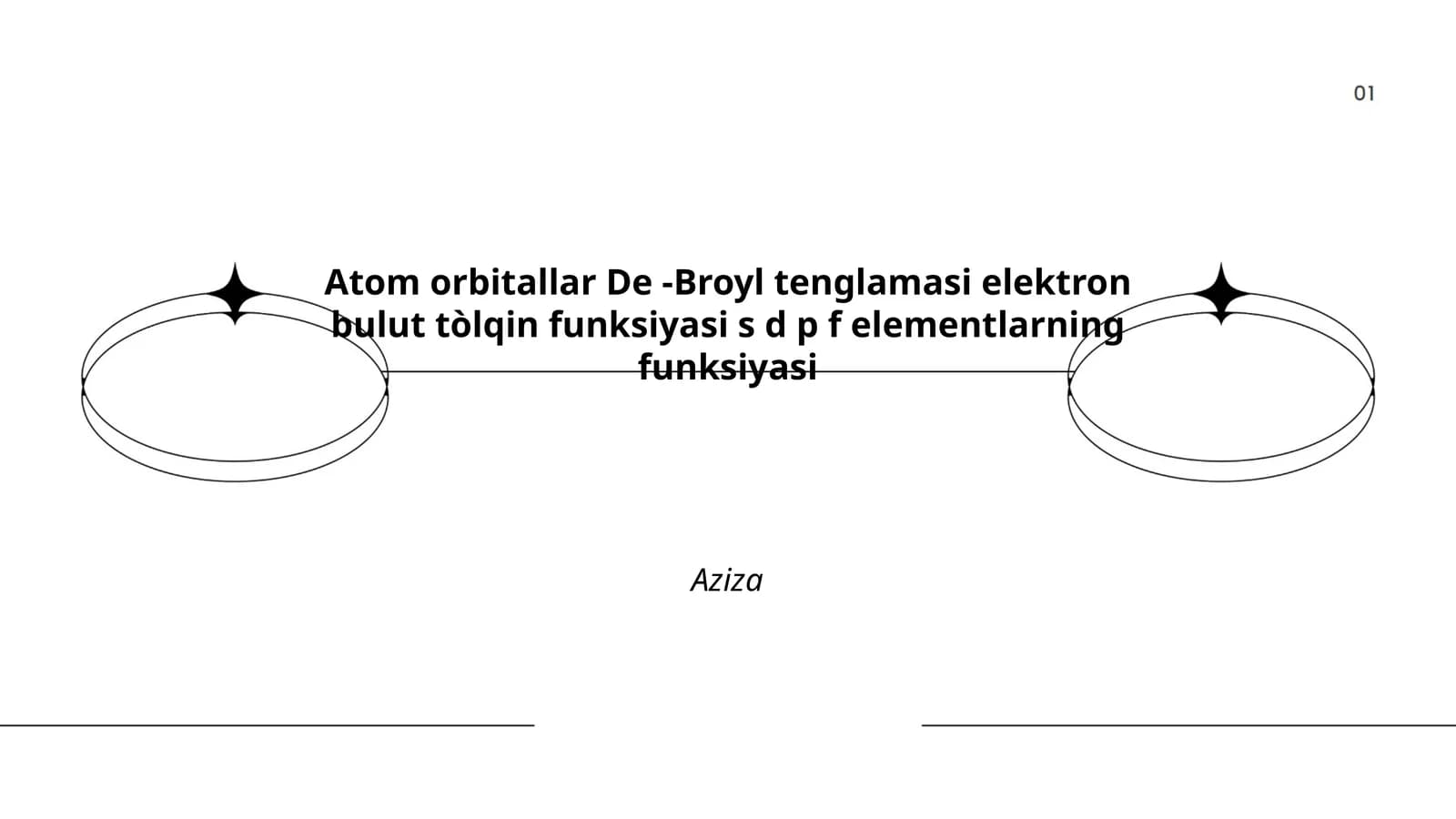 Atom orbitallar De-Broyl tenglamasi elektron bulut tòlqin funksiyasi s d p f elementlarning funksiyasi