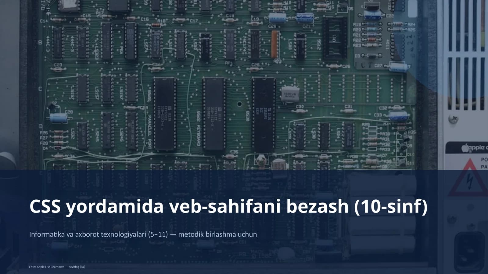 Informatika va axborot texnologiyalari (5– 11) — metodik birlashma uchun