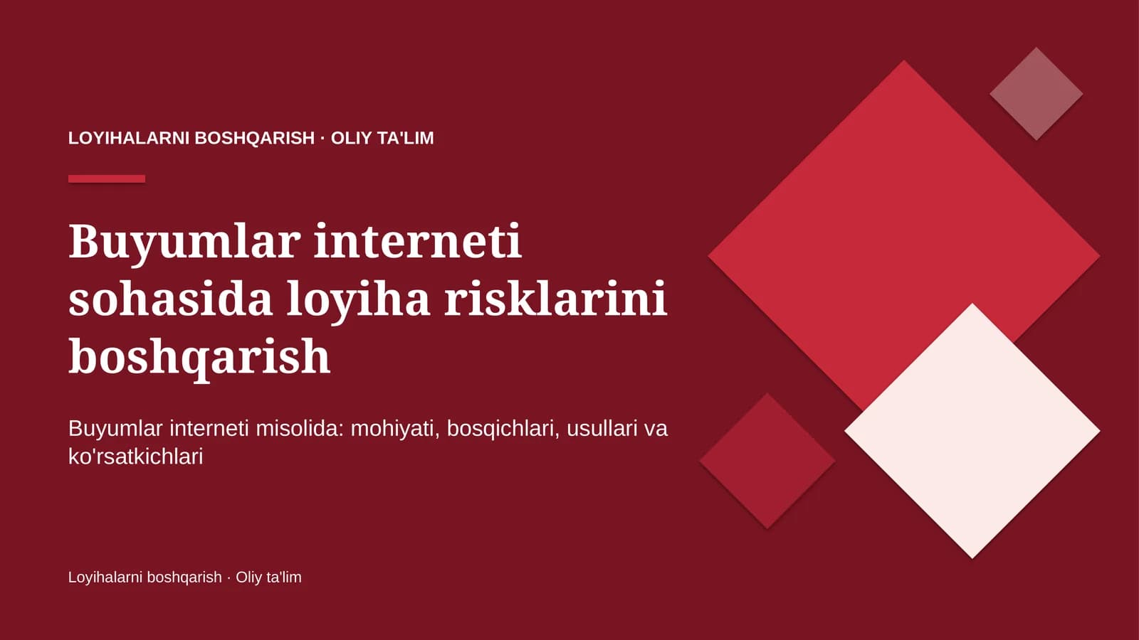 buyumlar interneti sohasida loyiha risklarini boshqarish 7138