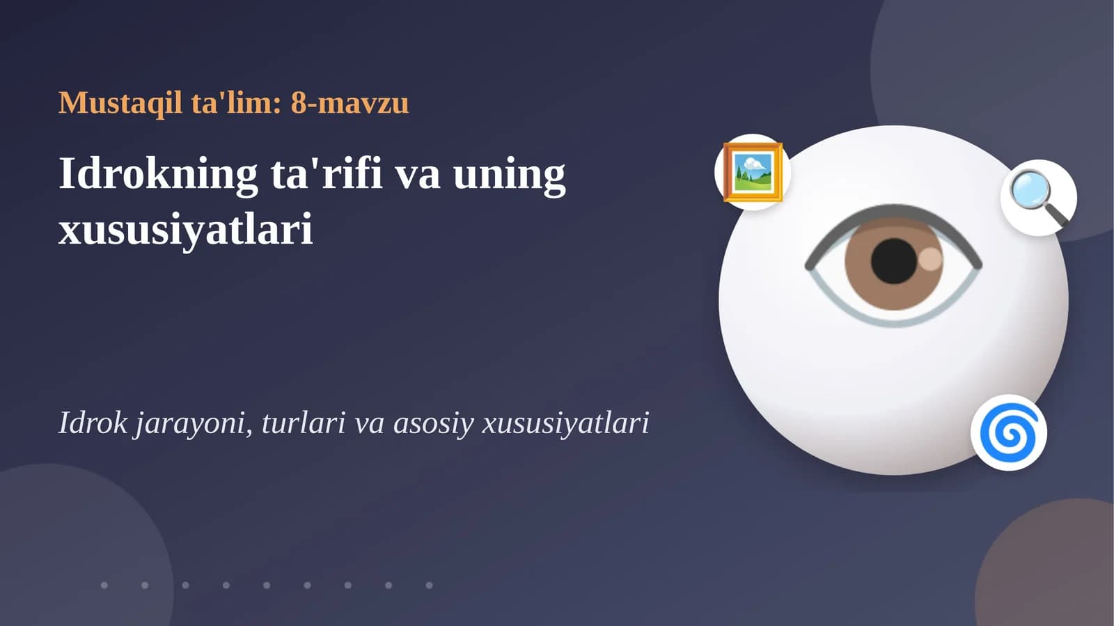 Mustaqil ta'lim: 8-mavzu
