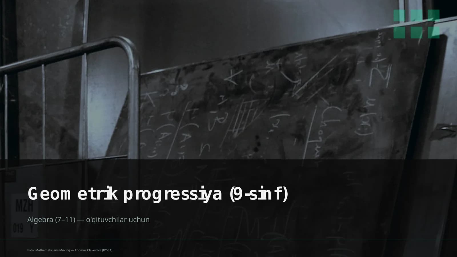 Geometrik progressiya (9-sinf)