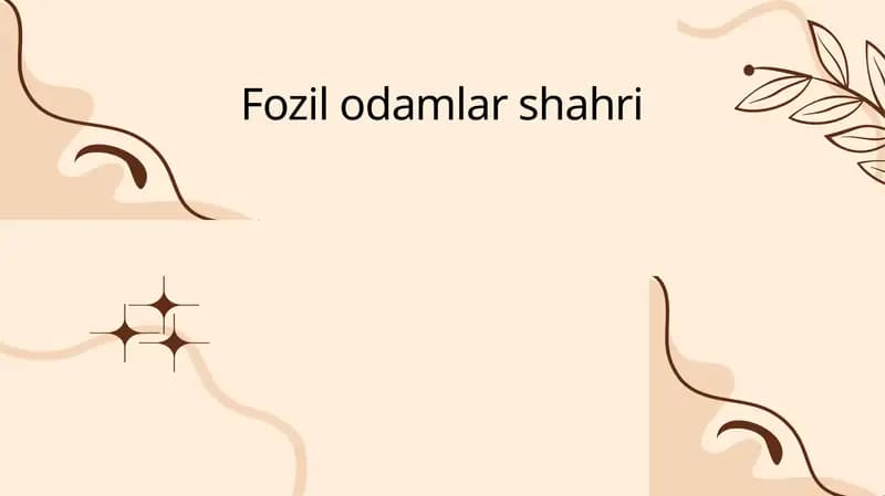 Fozil odamlar shahri