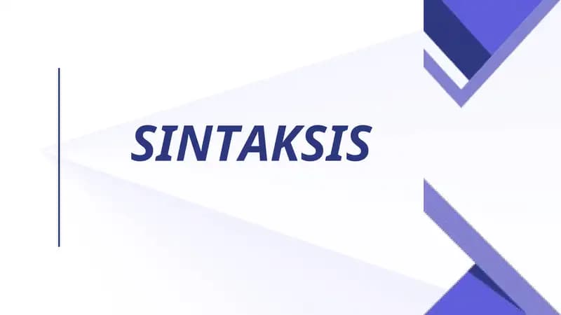 Sintaksis