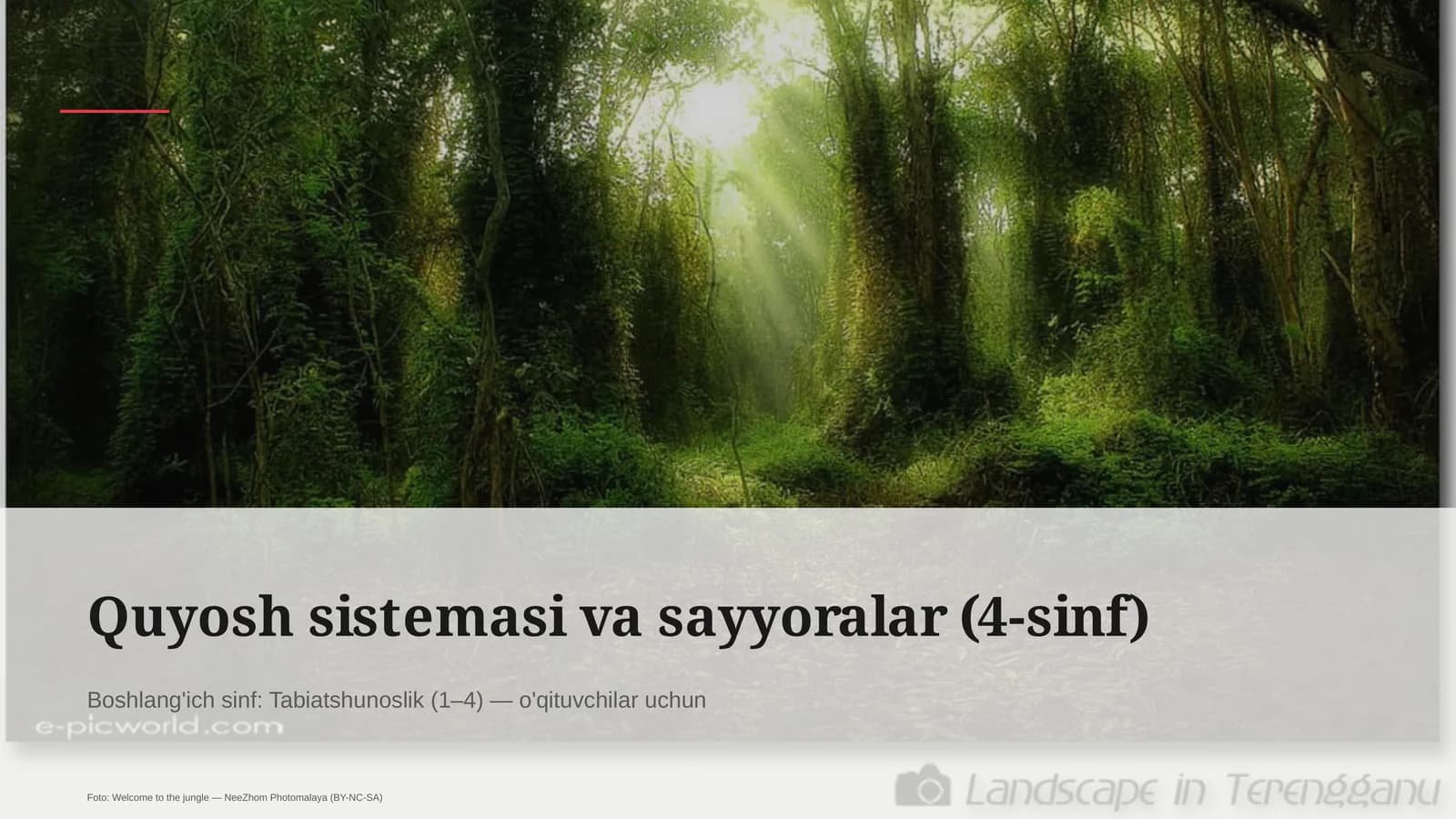 Quyosh sistemasi va sayyoralar (4-sinf)