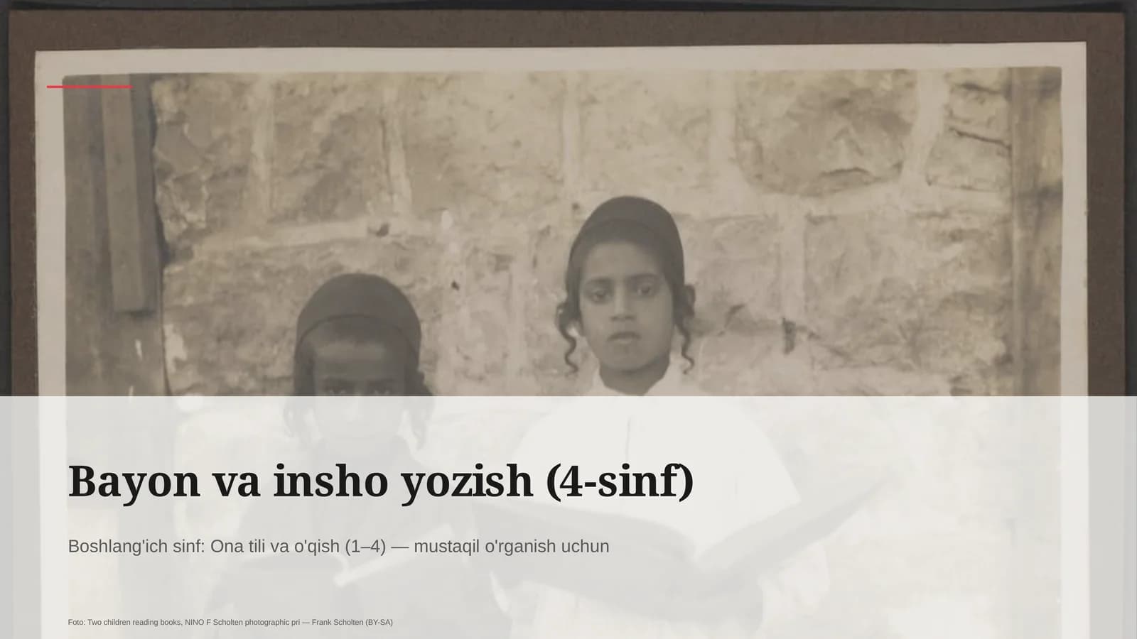 Bayon va insho yozish (4-sinf)