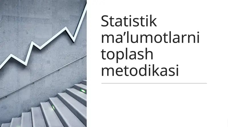 Statistik ma’lumotlarni toplash metodikasi