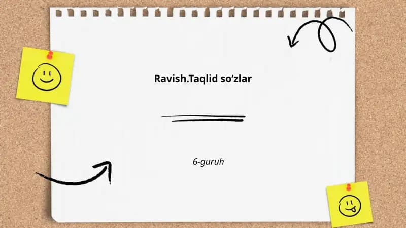 Ravish.Taqlid soʻzlar